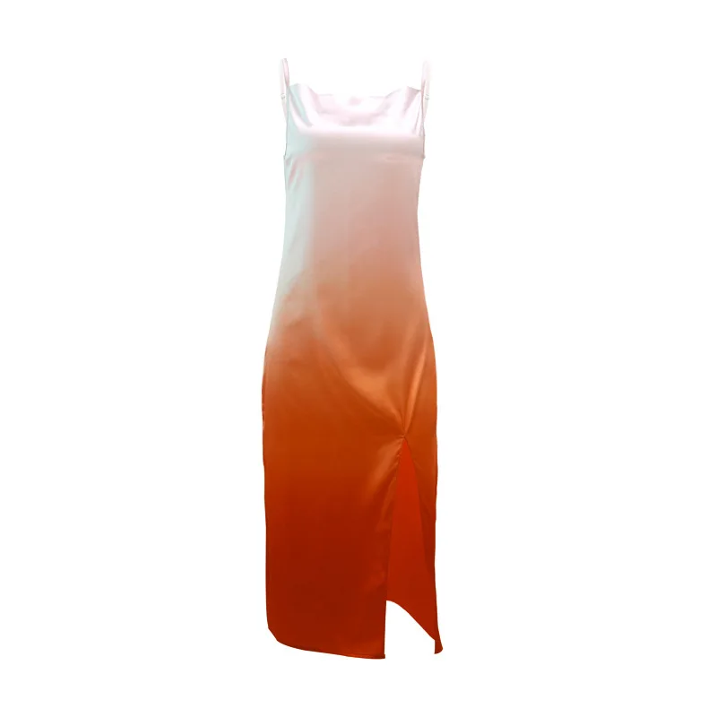 

Sling Dress Women 2021 Autumn and Winter New Sexy Split Mid-length Skirt