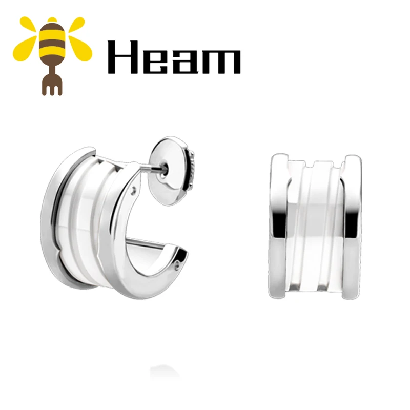 Heam,, высокое качество, серебро 925 пробы, болгарийские серьги для женщин, розовое золото, керамика, модное, роскошное ювелирное изделие, подарок для пары