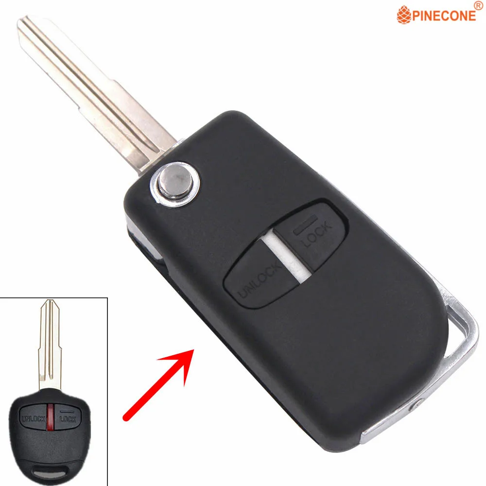 PINECONE для Mitsubishi Triton Pajero Outlander ASX Lancer 2 кнопки MIT8 ключ обновления откидной Складной