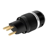 ms150g 24k gold plated swiss switzerland 3 pin plug hifi power plug switzerland swiss ch power plug for audio power