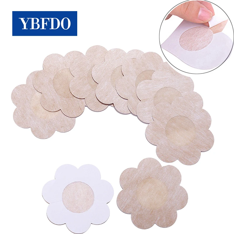 

YBFDO 10 pieces (5 pairs) of female bra nipple with invisible bra disposable tape with petals pleura Sticker Cover Lady Adhesive
