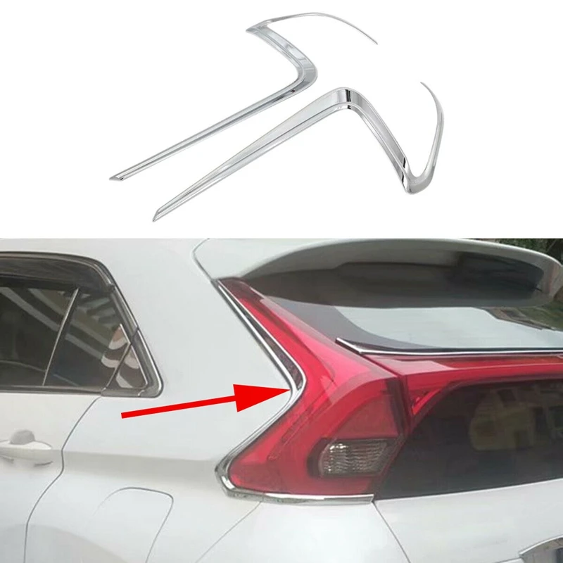 

2Pcs Car Taillight Trim Strip Taillight Eyebrow Decoration Sticker for Mitsubishi Eclipse Cross 2018 2019