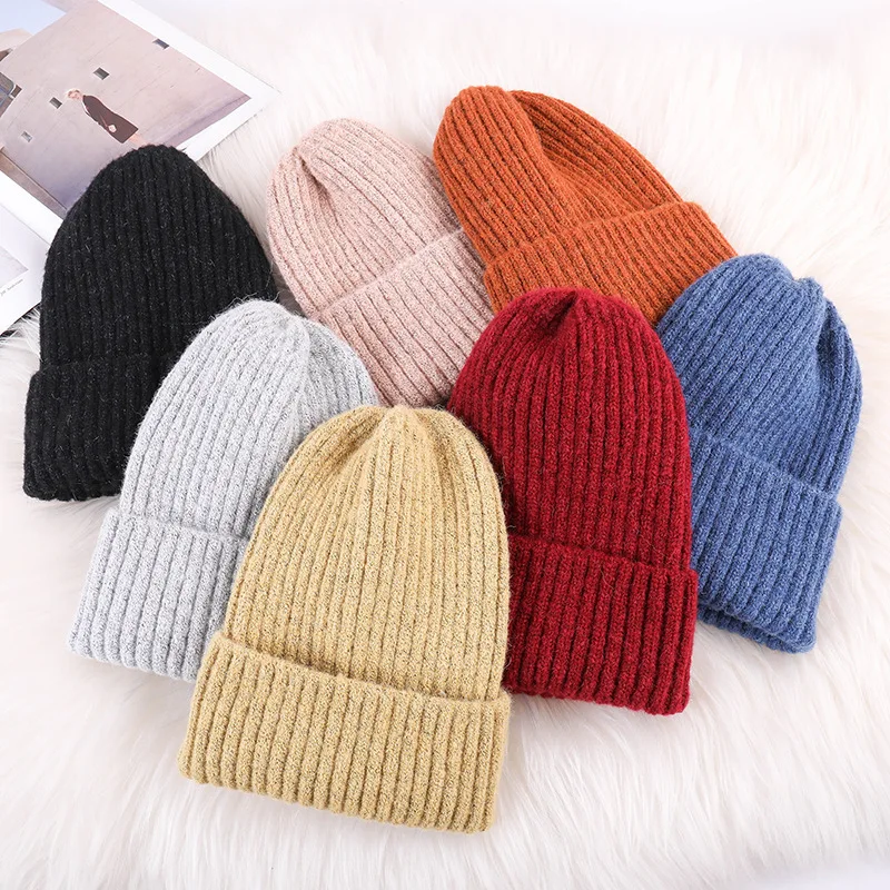 

Knitted Hats for Women Men Skullcap Beanie Hat Winter Retro Brimless Baggy Melon Cap Cuff Docker Fisherman Hats Melon Cap