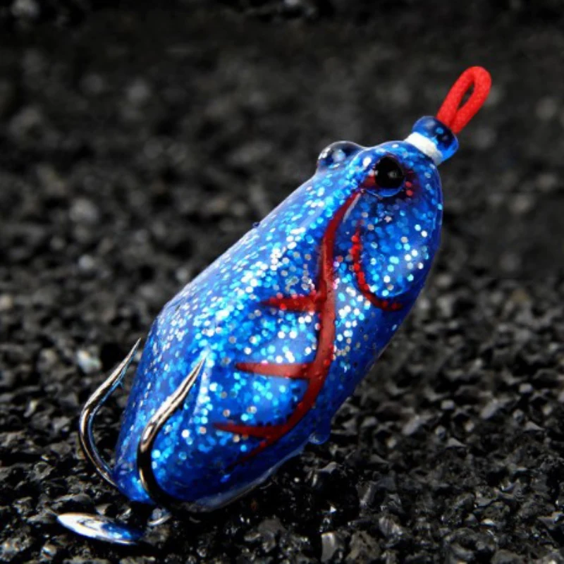 Ложная приманка силиконовая искусственная с блестками рыболовная Лягушка