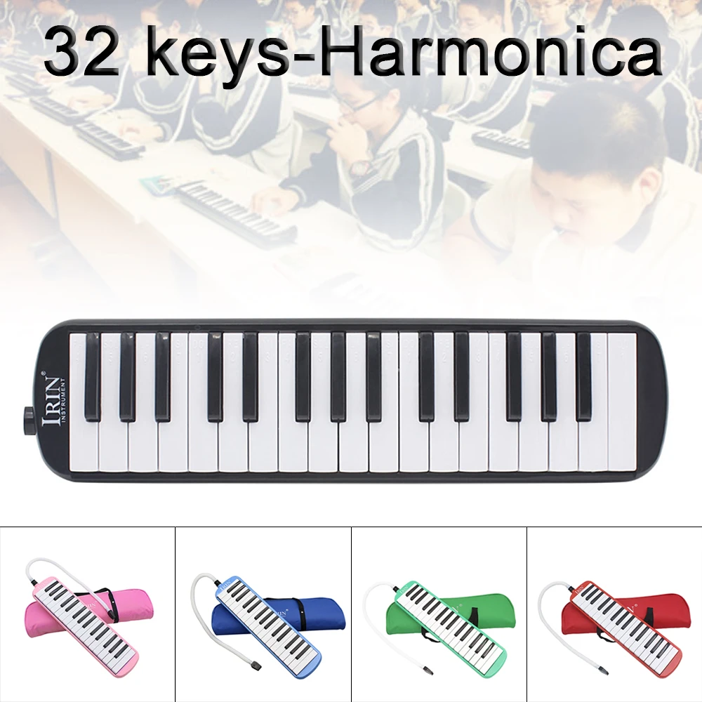

32 Keys Melodica Portable Mouth Organ Piano Teaching Instrument with Black Carrying Bag 5 Colors Optional