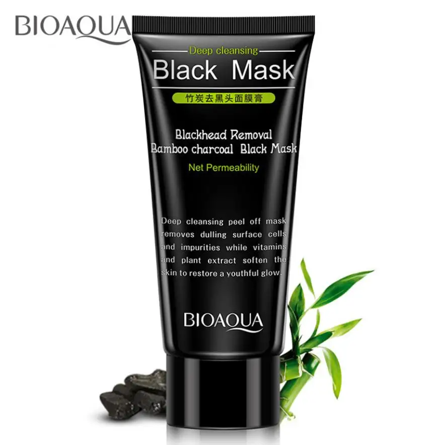 

Bioaqua 60ml Deep Cleansing Purifying Peel Off Mud Blackhead Face Mask Black Skin Care Free Shipping