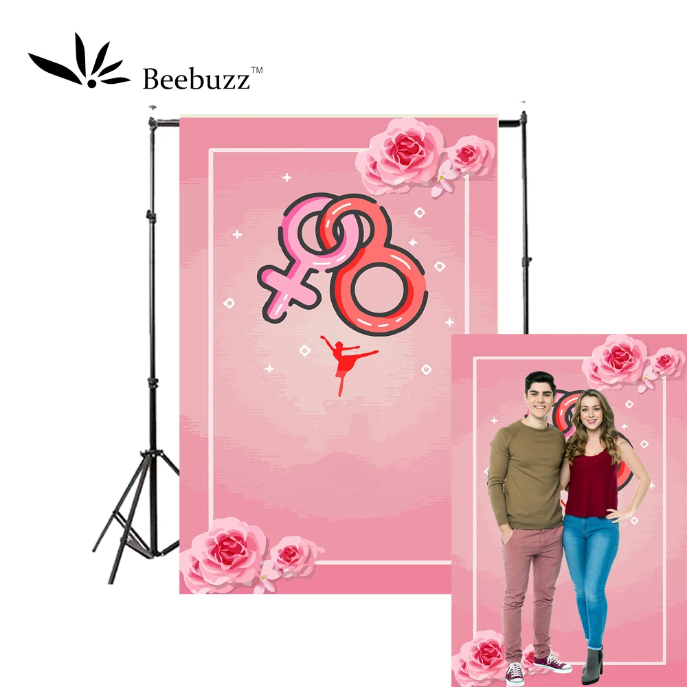 Pink couple selfie background photography studio photophone Male and female photo shoot | Электроника
