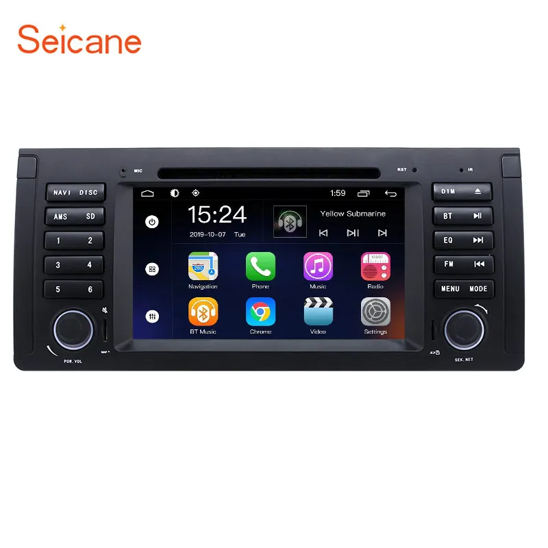 Автомагнитола Seicane с dvd-плеером gps android 9 0 7 "для BMW X5 E53 3.0i 3.0d 4.4i 4.6is 4.8is 1996-2003 5 Series E39 |