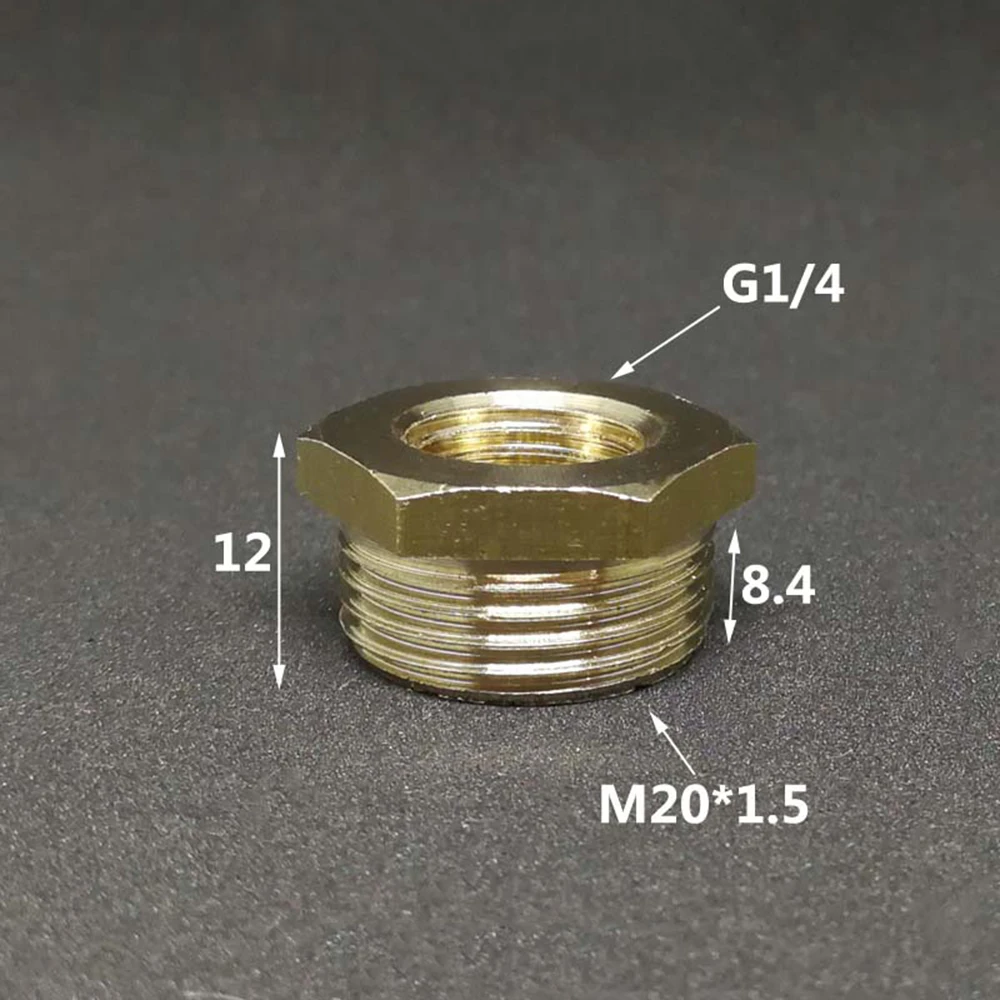 Медный переходник M/F M10*1 M14 * 1 5 M20 1/8 &quot1/4&quot 1/2 &quot3/4&quot гнездо к мужчине Латунный