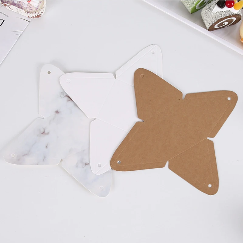 10 шт. треугольная пирамида мраморная коробка для конфет вечеринок и подарков