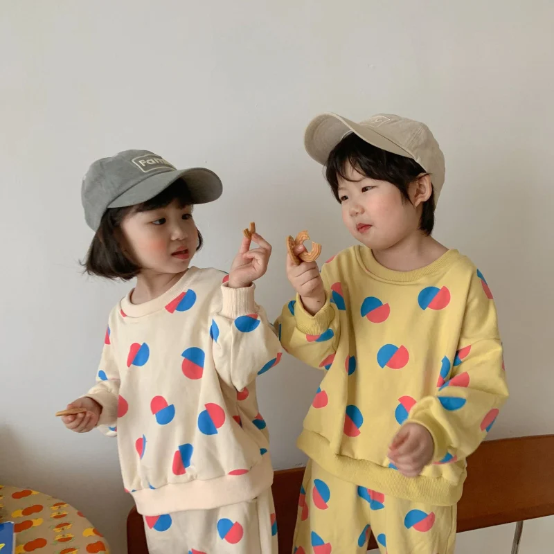 

Girls Suits Sweatshirts + Pants 2pcs Kids Cotton Tracksuit 2021 Spring Autumn Uniforms Custom Teenagers Outwear Children Sets
