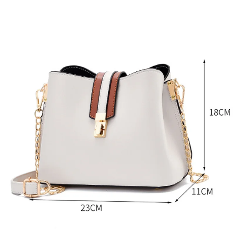 2020 new women's bag fashion shoulder pu leather messenger simple portable ladies bucket | Багаж и сумки