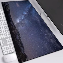 Night Sky Mouse-pad with Sewn Edges Thermal Transfer Printed Mice Mat Laptop Notebook Keyboard Pad Gaming Accessories 2mm