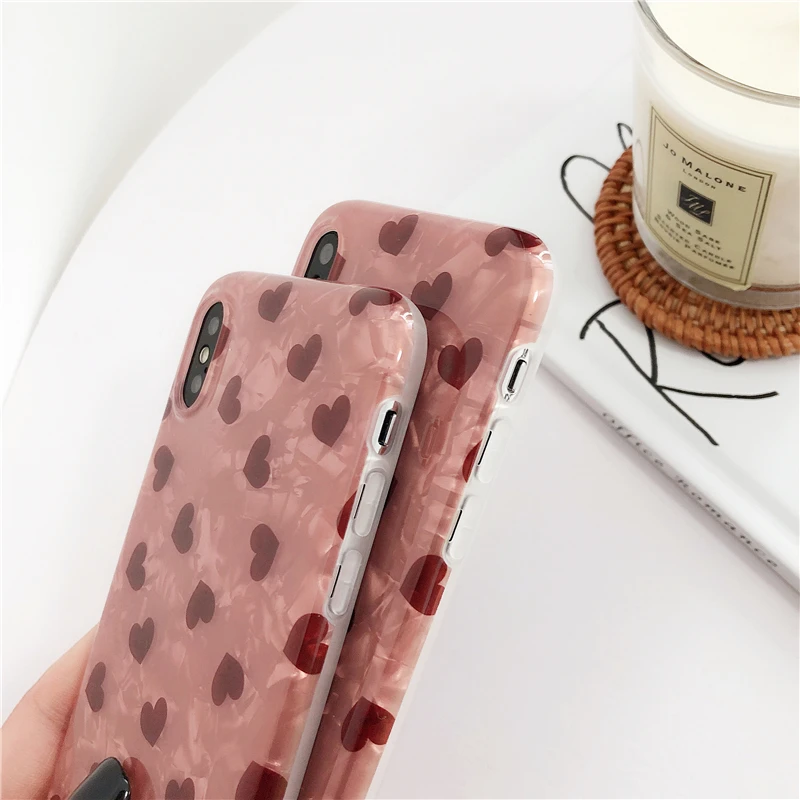 Чехол для телефона Gimfun с сердечками Iphone Xs Max Xr блестящий чехол из ТПУ 11 Pro 7 8 6s Plus X