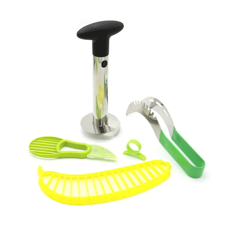 

Five Pieces Fruit Cutter Slicer Stainless Steel Vegetable Fruit Tools Fruit Slicer Kitchen Gadgets Kitchen Accessories