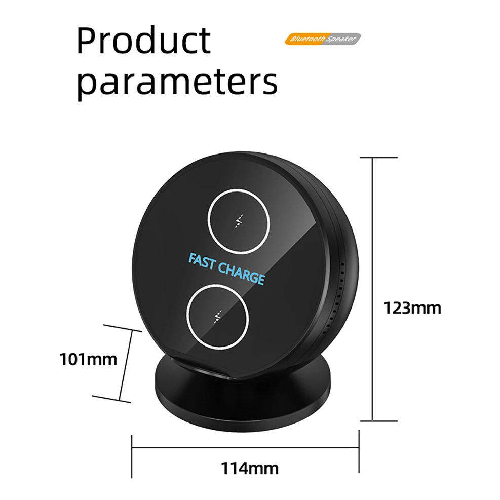 Bluetooth Speaker Qi Wireless Charger Stand For iPhone 12 13 11 Pro Max XS XR Samsung S21 S20 S10 Note 20 Fast Charging | Мобильные