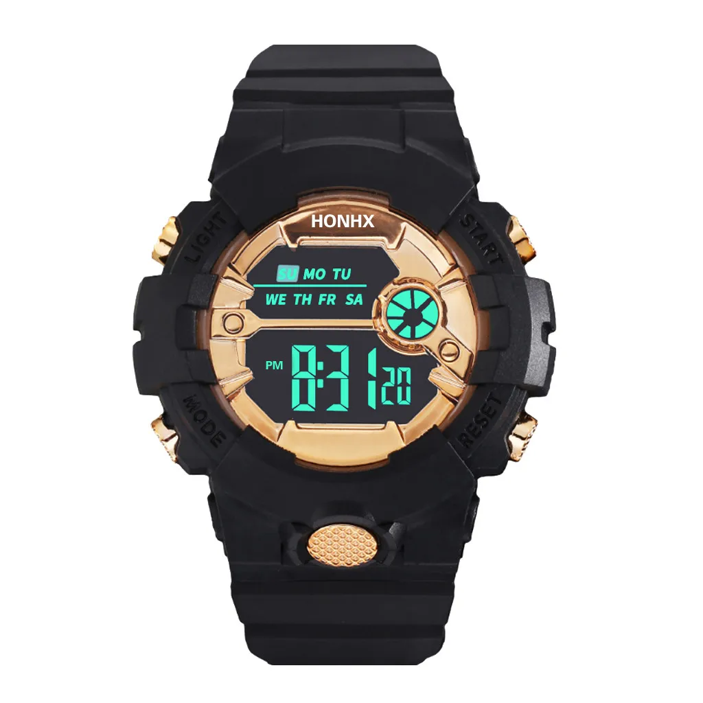 

Men's Electronic Watch Fashion LCD Digital Stopwatch Date Silicone Sports Watch New Multi-Color Gentleman 05*