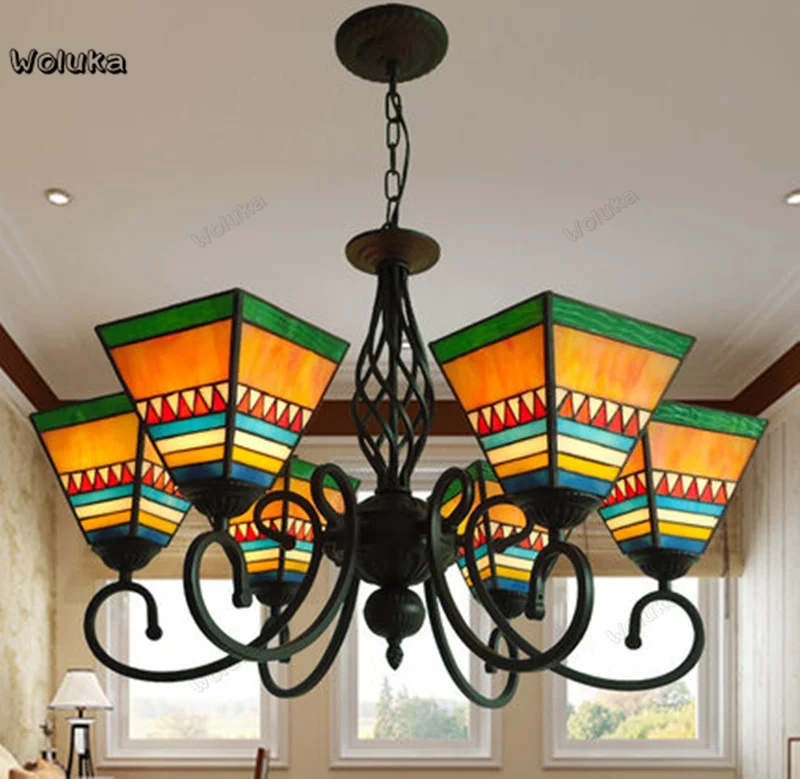 Винтажная Люстра для гостиной лампа в средиземноморском стиле Скандинавская