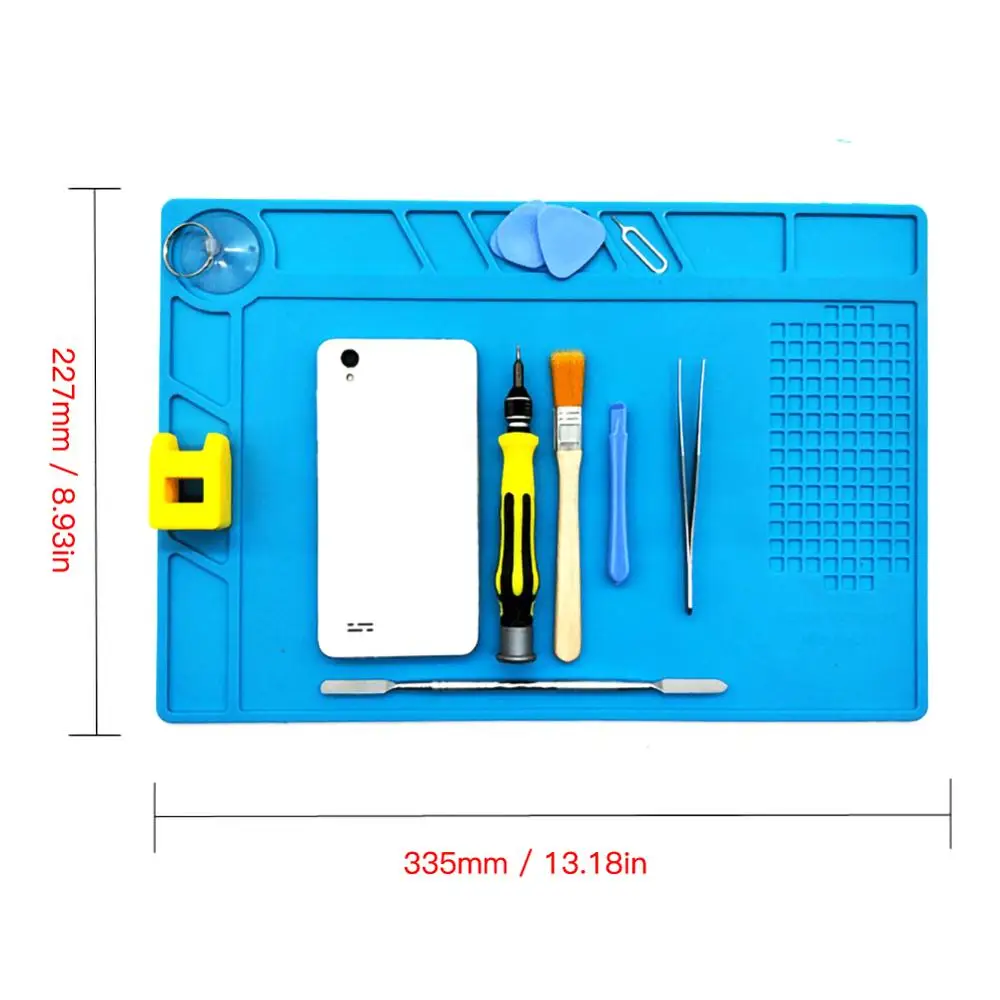 Силиконовая теплоизоляционная настольная подкладка коврик паяльная станция