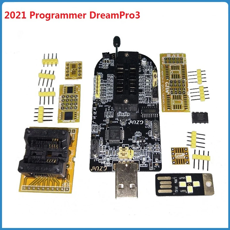 Программатор DreamPro3 DreamPro2, автономное записывающее устройство, материнская плата USB BIOS SPI FLASH 25 конфорок и улучшенный адаптер, разъем SOP8