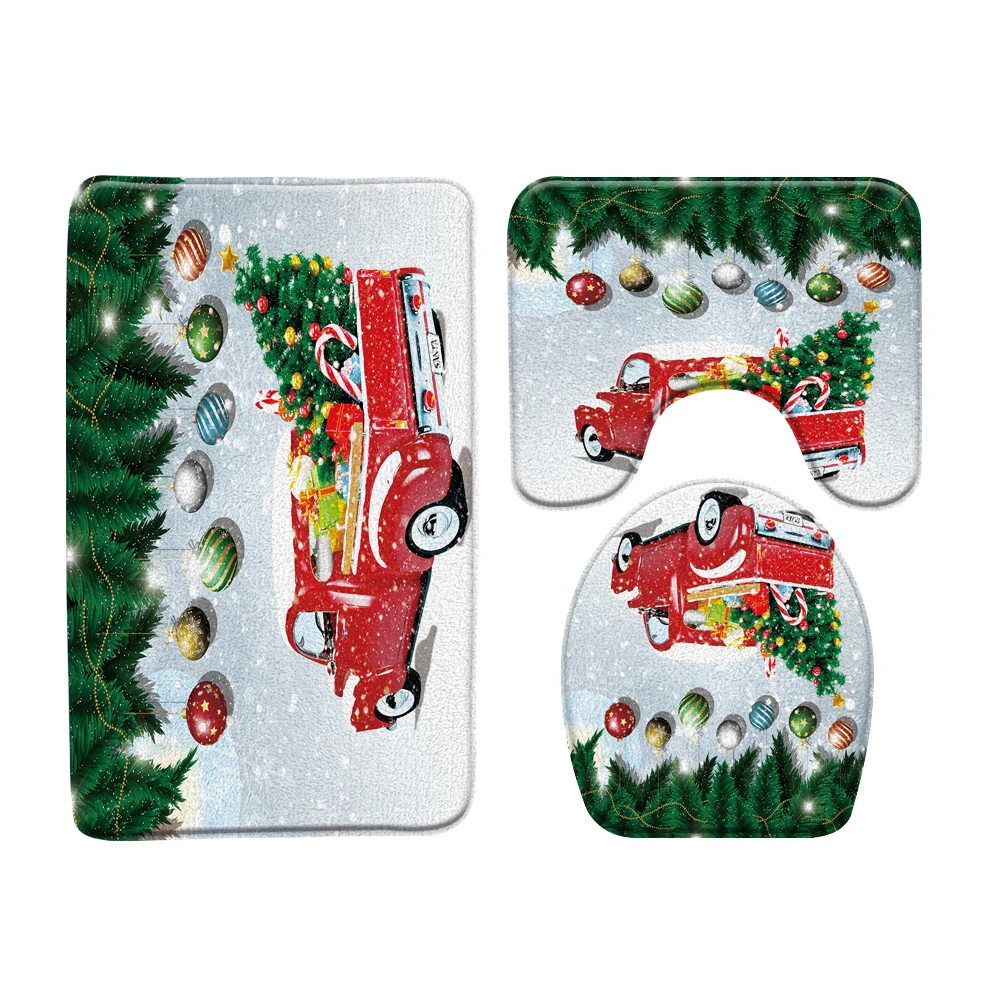 

Рождественская елка, веревочный шар, красный автомобильный коврик для ванной, праздничный декор, противоскользящий душ, водопоглощающий ко...