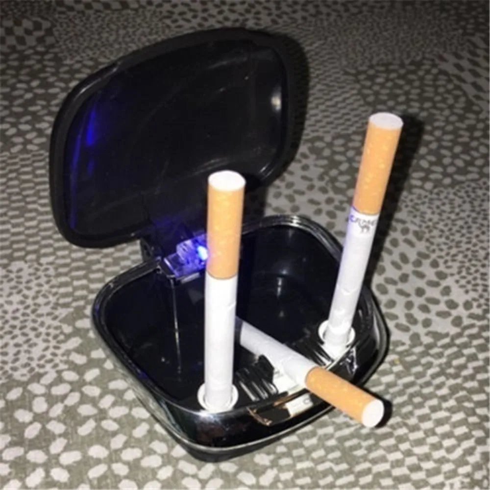 

High quality Car Auto Cigarette Lighter Ashtray Smokeless USB Charge Blue LED Light Car Ashtray Indicator Car Accessories