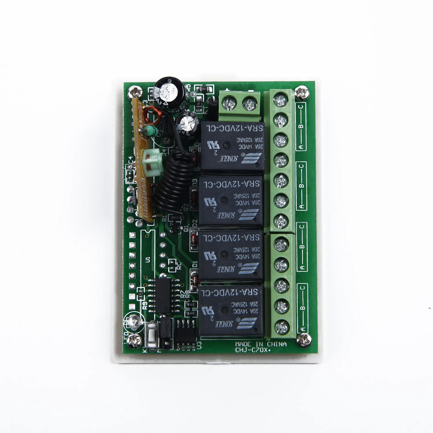 Горячая ~ 12V реле 4CH 433MHz Беспроводной RF пульт дистанционного управления