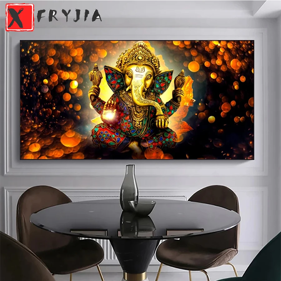 

Full square Round drill Diamond embroidery Religious Buddha Lord Ganesha 5D DIY diamond Painting Cross Stitch Rhinestone Mosaic