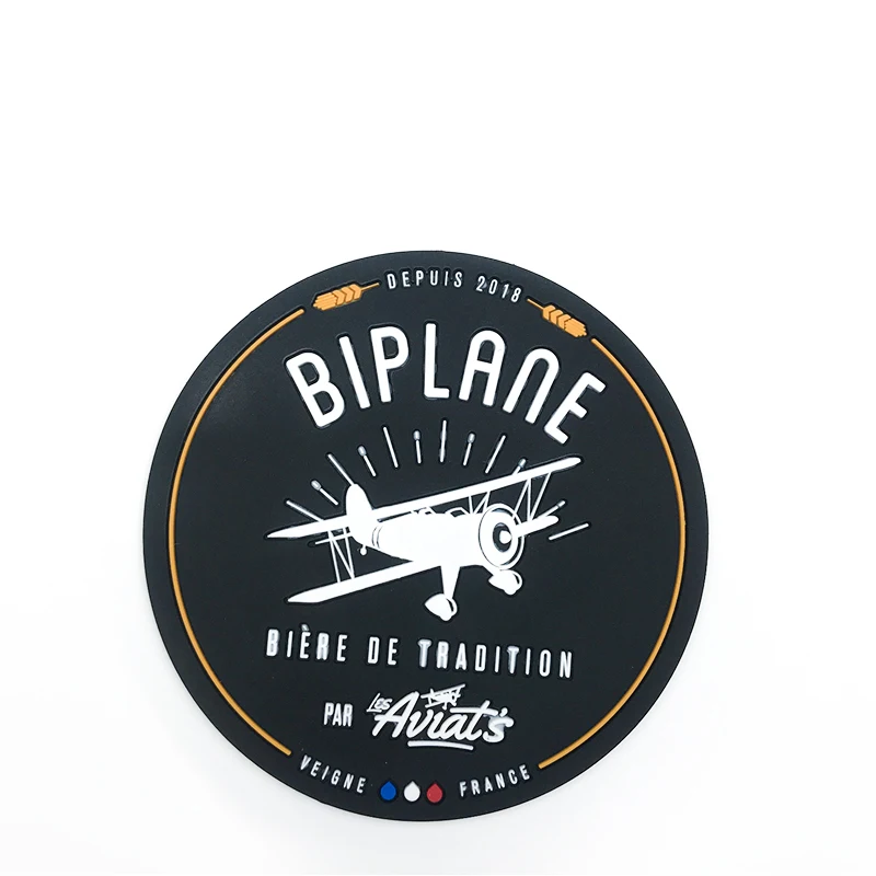 

Custom LOGO printed PVC rubber soft rubber coasters non-slip silicone cup pad