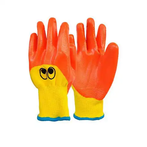 Дышащие Детские садовые перчатки для малышей домашние маслостойкие нескользящие перчатки для ручной работы с мультяшными животными
