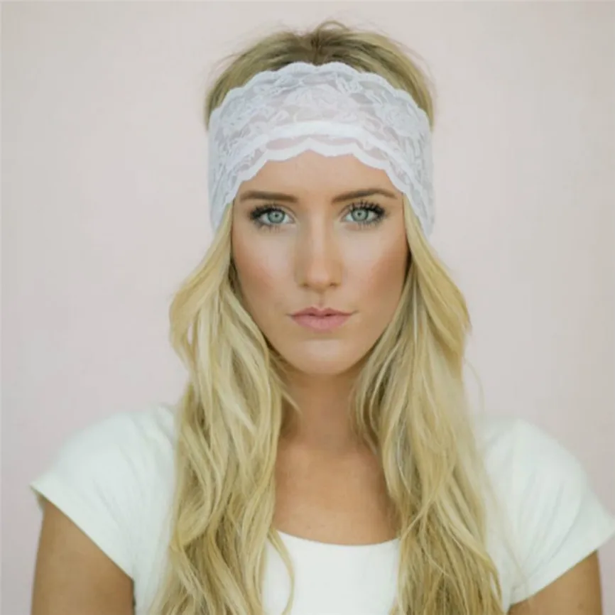 Женская Кружевная повязка на голову спортивный Напульсник для йоги спортзала