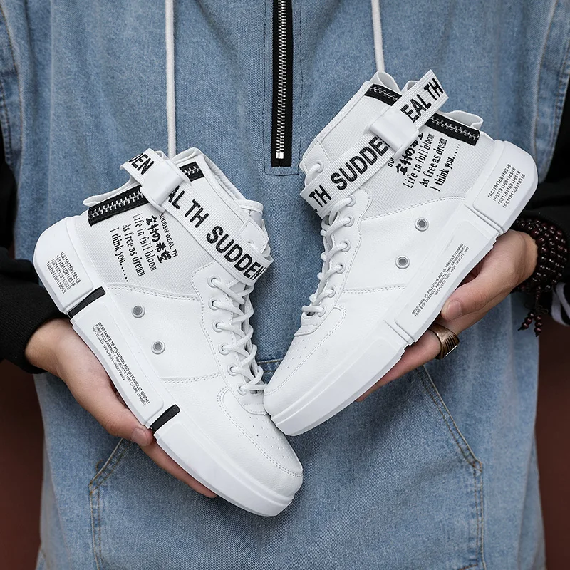 Мужская модная повседневная обувь высокие кроссовки весна-осень 2019 новая