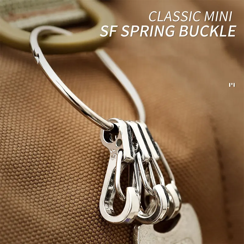 

1 PC Spring Clasp 304 Stainless Steel Keychain Quick Hanging Key Chain Pendant Outdoor Hook Backpack Buckle Waist Clasp Keyring