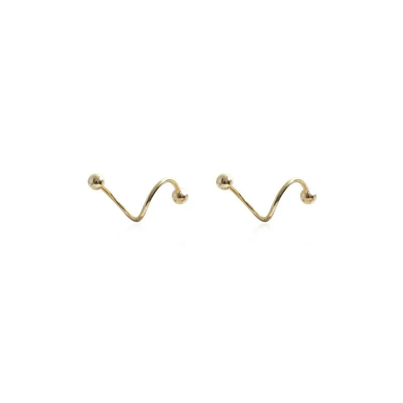 

Stylish Twisted Metal Stud Earring Classic Screw Back Earrings Charm Female Chic Jewelry Korean Fashion Accessories