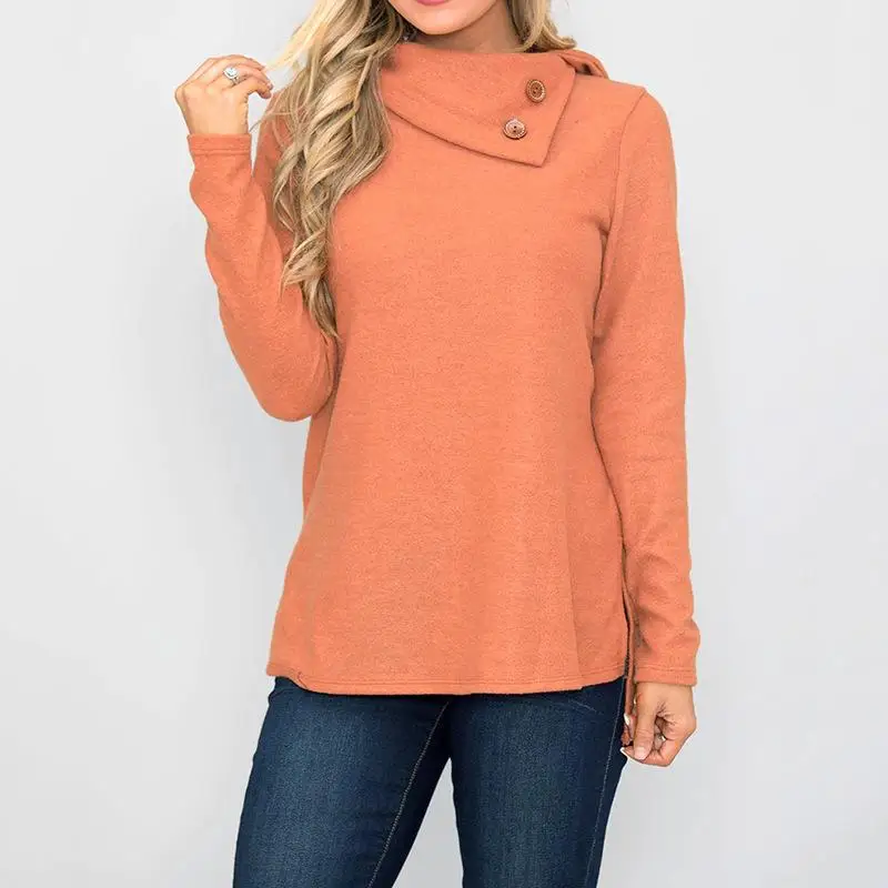 Turtleneck Sweater Women Casual Solid Color Long Sleeve Ladies Leisure Knitted Tops Pullovers Outwear 2019 Autumn New | Женская одежда