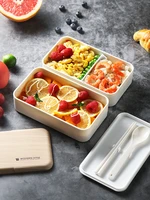 simple and portable japanese style lunch box cute for work microwave heated girls high value suit separated lunch box