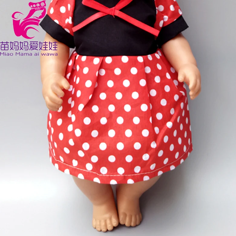 

18 inch doll cartoon mouse outfit set Fit 43cm Baby Doll clothes children girl christmas gifts