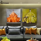 Постеры для украшения гостиной в традиционном Корейском стиле, Картина на холсте женщина