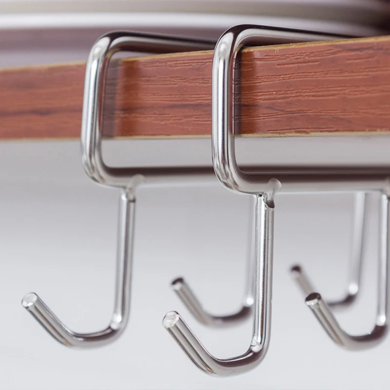 Металлический 12 крючков подстаканник повесить Кухня тумба под полка