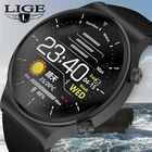 Смарт-часы LIGE мужские с сенсорным экраном, пульсометром, тонометром и шагомером