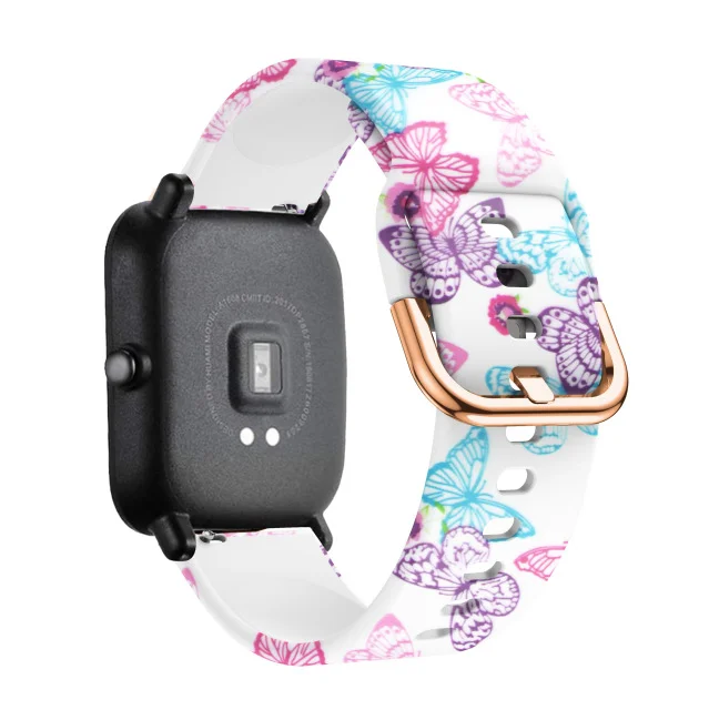

Printed silicone Watch band for Huami Amazfit GTS/GTR 42mm Wrist band bracelet correa Amazfit bip/mini Smartwatch strap 20mm