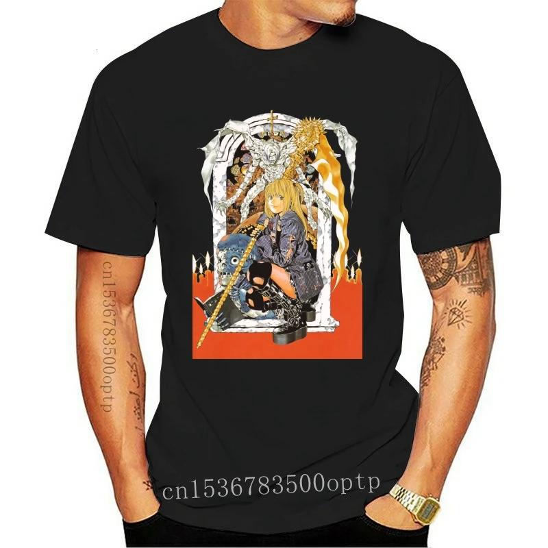 

Death Note T Shirt Misa Amane Anime Horror Ryuk Light Yagami S 6Xl Hip Hop Novelty T Shirts MenBrand Clothing