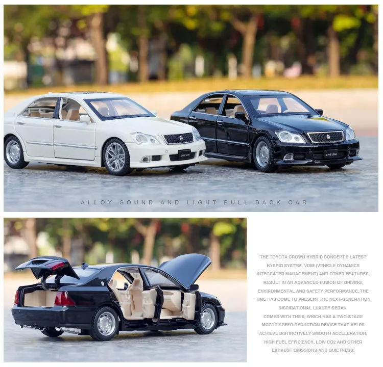 Модель автомобиля TOYOTA CROWN из сплава в масштабе 1:32 литой классический автомобиль