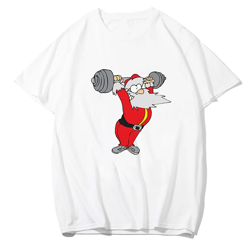 

Shortly Merry Chrismas Men/Women T Shirt Santa Funny Run Short Sleeve Clothes GYM Fashion Camiseta Hipster Tumblr Drop Shipping