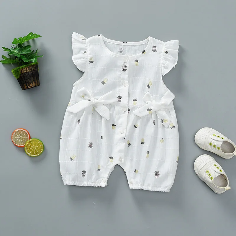 2020 летние детские комбинезоны одежда для маленьких девочек 100% хлопок Одежда