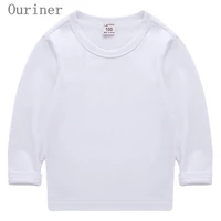 spring baby girl candy color pure cotton t shirt long sleeve 9color childrens shirt soft fashion casual high collar top boy kid