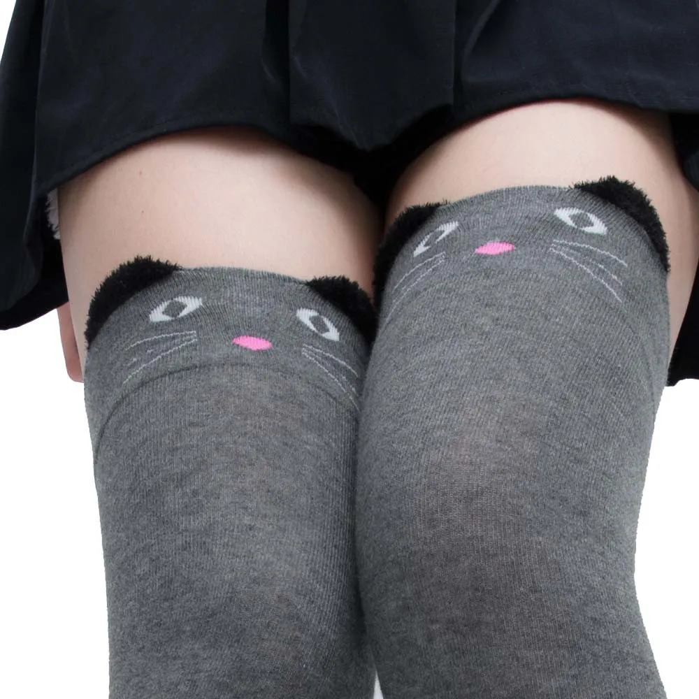 Женские Носки с рисунком кота Длинные носки Гольфы|Чулки| |