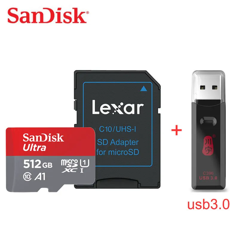 SANDISK ультравысокоскоростная карта памяти micro SD для дрона TF экшн gopro C10 U1 32 ГБ 16 512 400