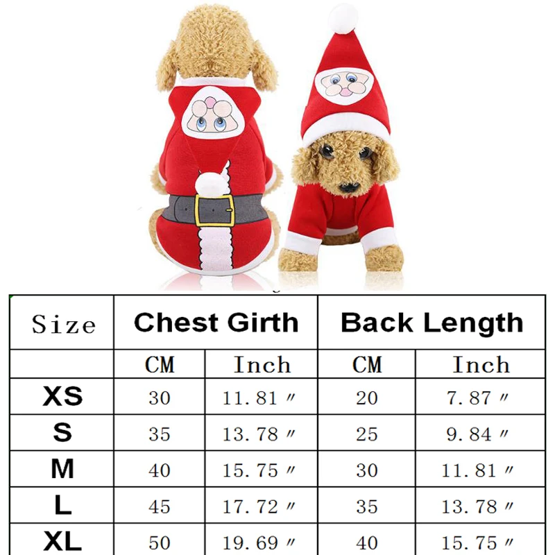 santa claus2 Санта-Клаус, кошка, костюм для собаки, одежда для маленьких собак, смешная Рождественская зимняя теплая одежда для собак, Одежда для животных для щенков пальто для кошек, одежда - Цвет: santa claus2