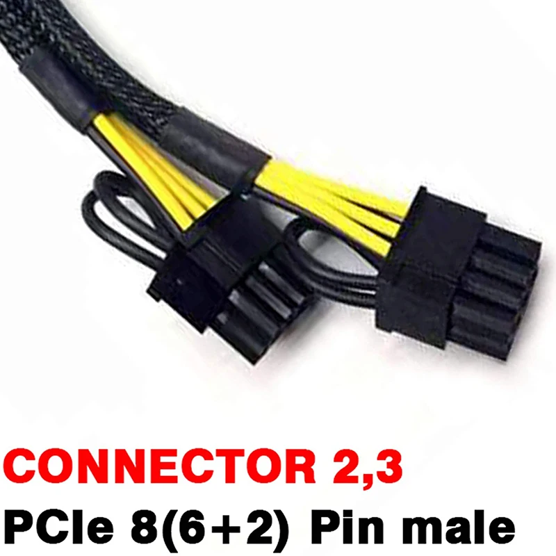 Компьютерная шина PCI-E 6 Pin к двойному PCIe 8 (6 + 2) Изображение карта PCI Express Мощность